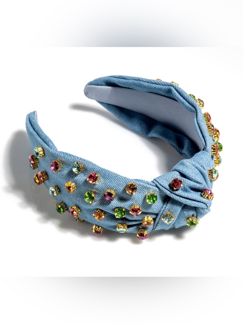 Shiraleah Light Blue Crystal-Studded Knotted Headband